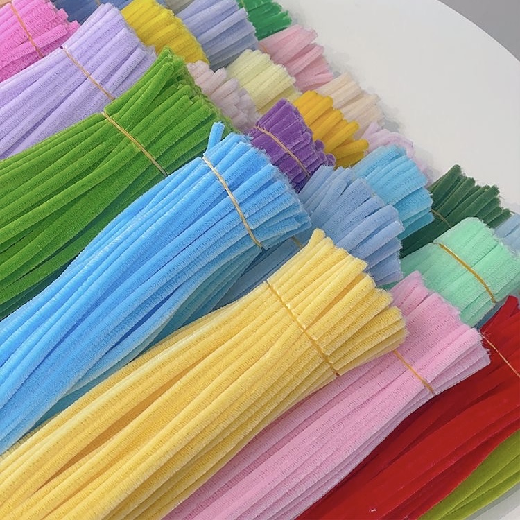 太阳花加密扭扭毛绒手工DIY花束材料毛条幼儿园毛根儿童彩色diy