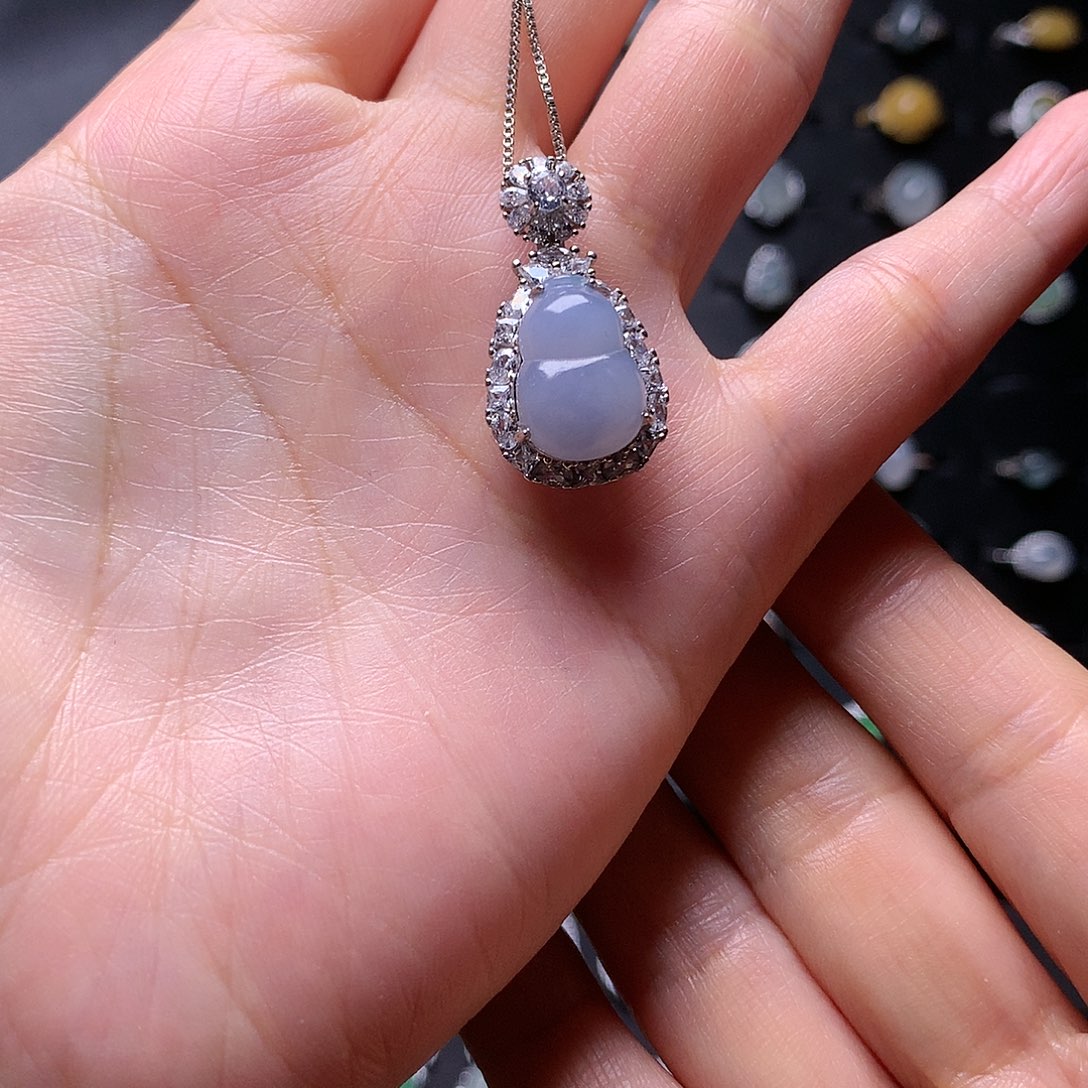 翡翠颈饰银S925镶嵌暴****童111111