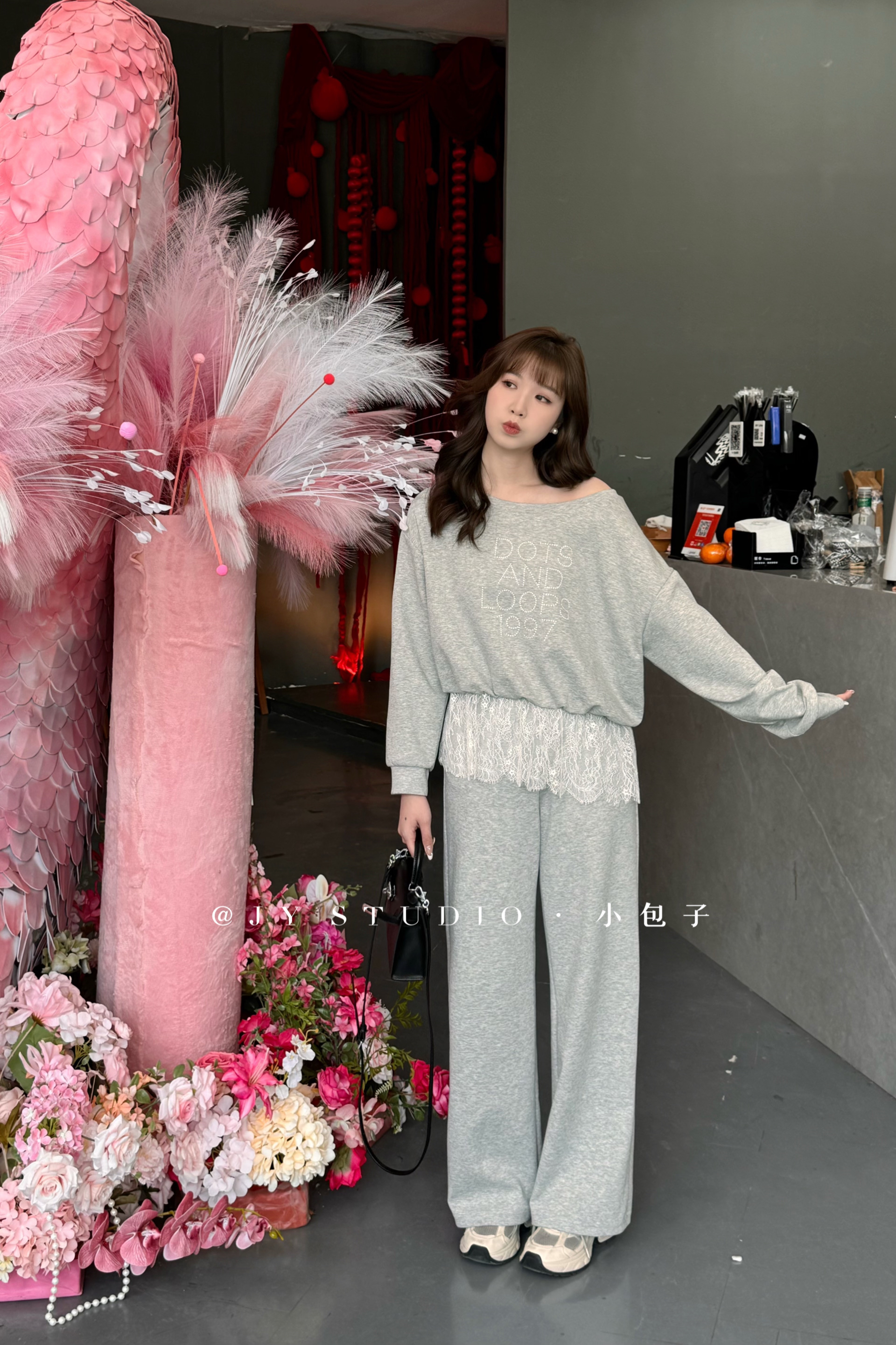 特价no退/【蕾丝拼接卫衣套装】