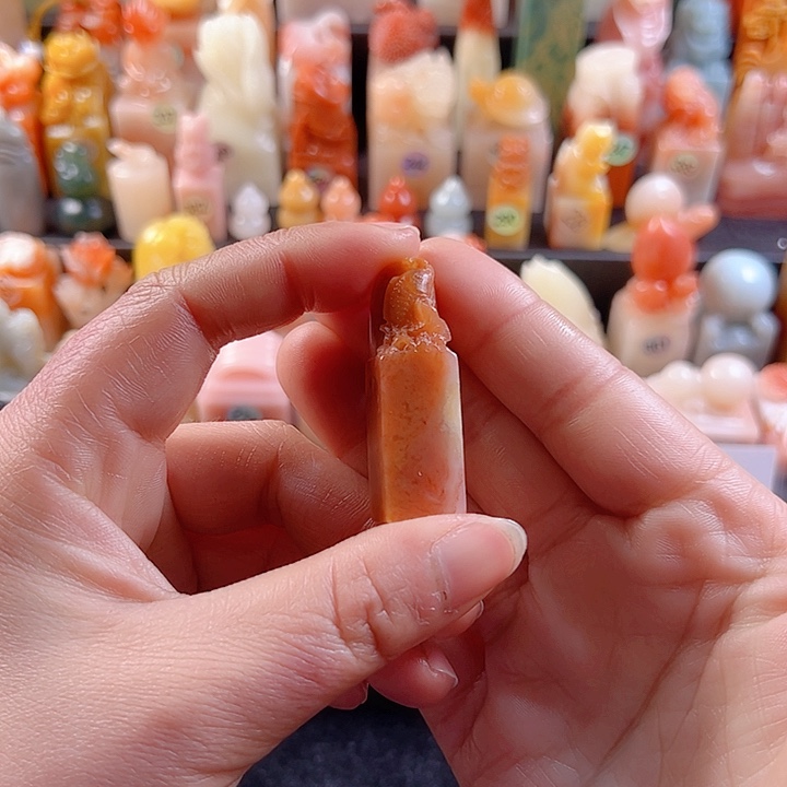 老挝石印石1.3厘米，鱼，包刻