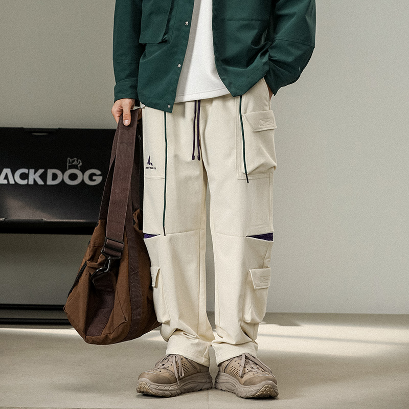 2025冬季户外软壳男防风登山松紧腰休闲直筒宽松百搭潮流