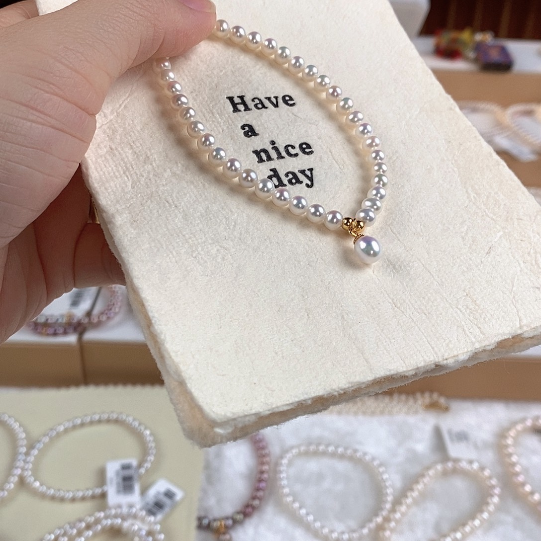 淡水珍珠银S925镶嵌手绳