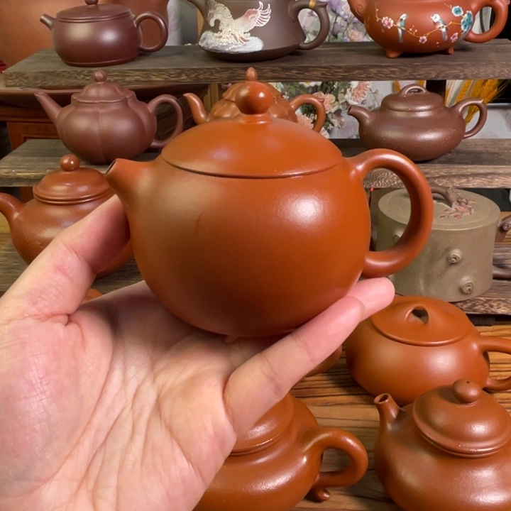 紫砂茶壶半手工朱泥西施160cc