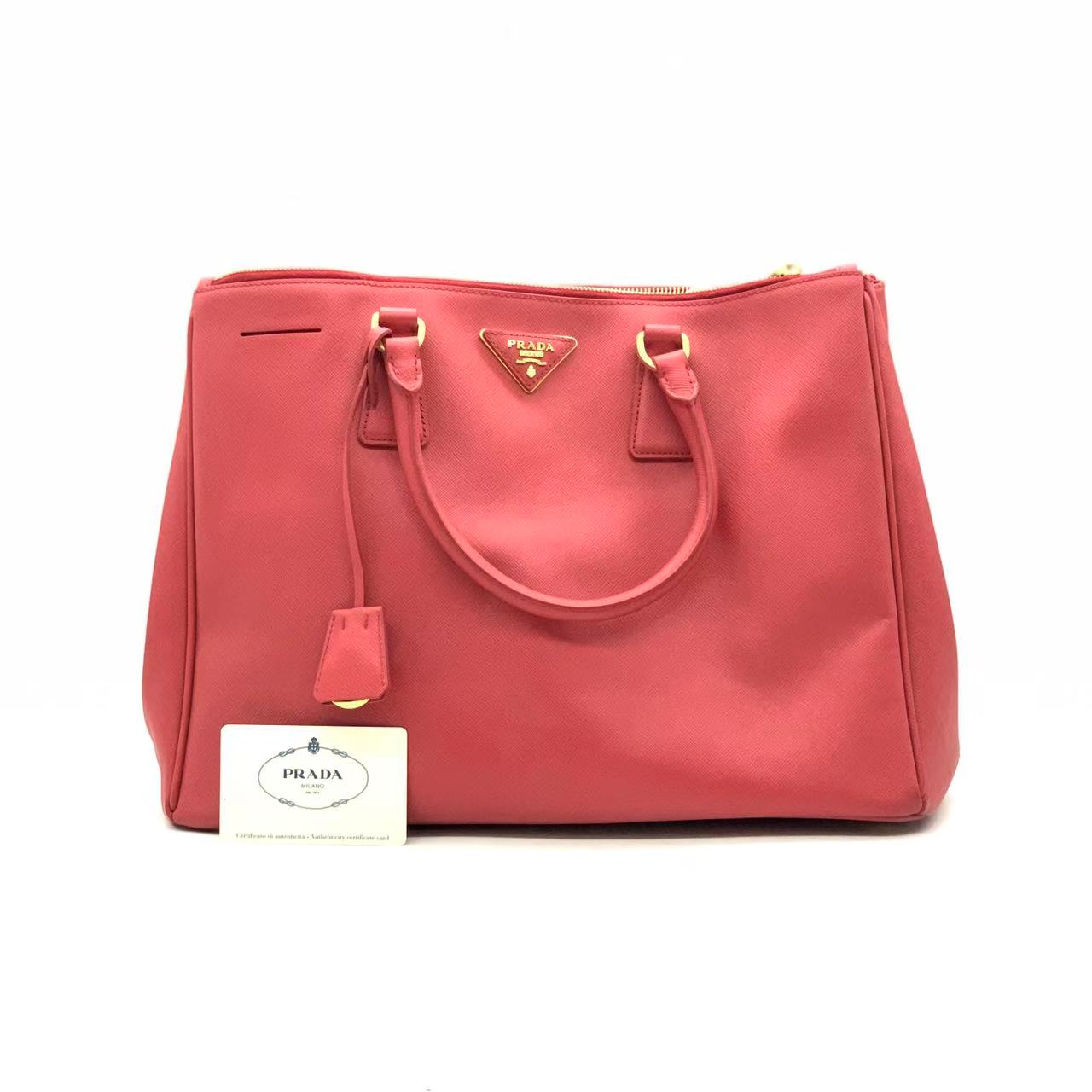 95新 Prada/普拉达 红色大号杀手托特包