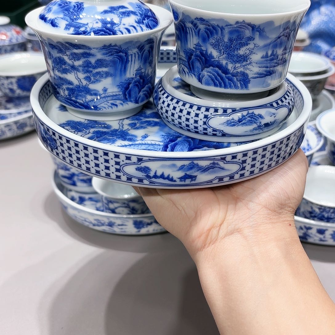 盖碗景德镇高温茶具