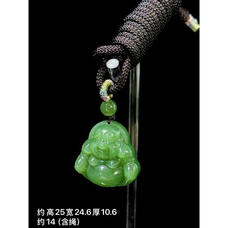 【念一】碧玉和田玉·佛公吊坠（不含链）