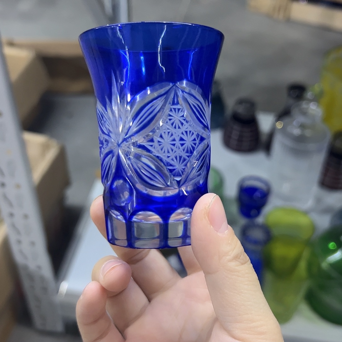 平底款水晶玻璃微瑕一个