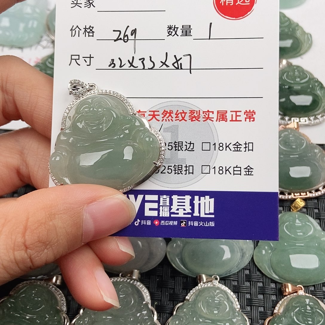 翡翠银S925镶嵌颈饰