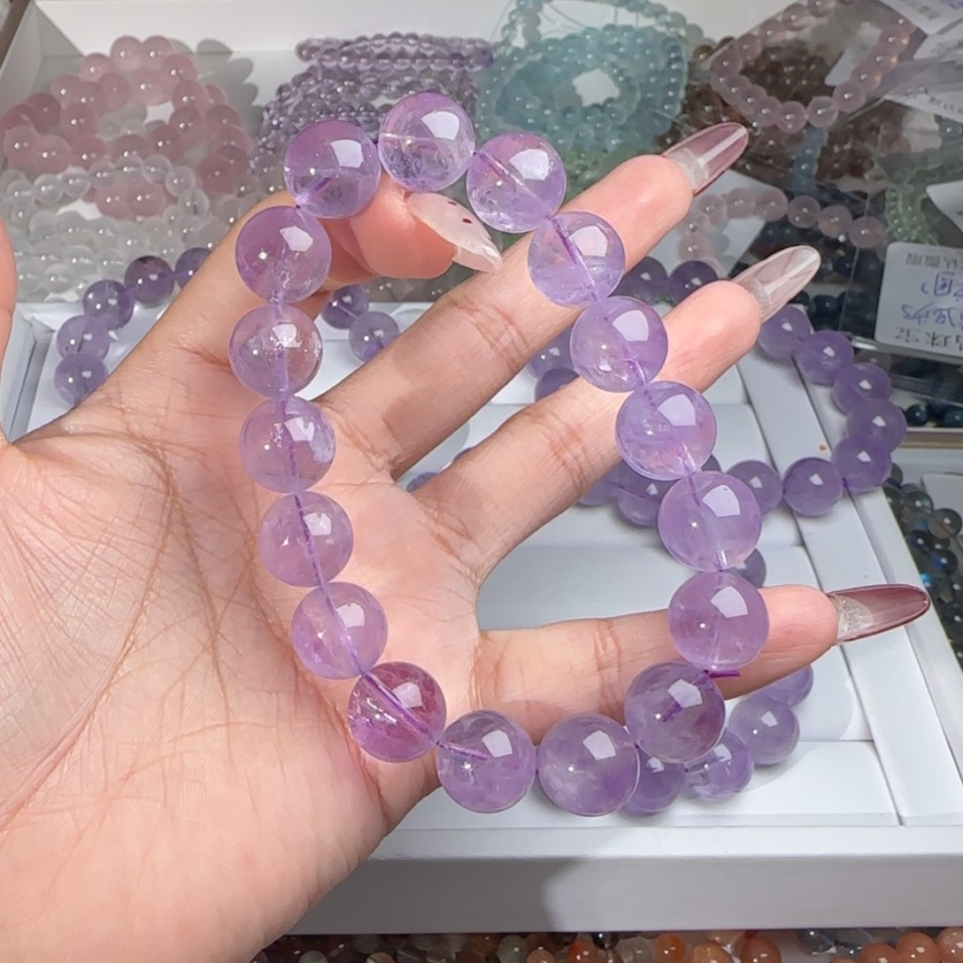 水晶手链未镶嵌L***,薰衣草12mm