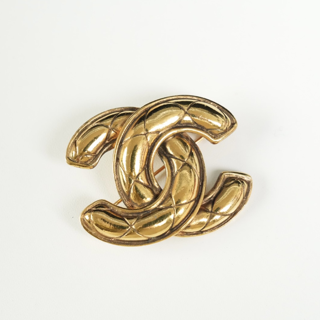 Chanel 格纹小鸟胸针 中号