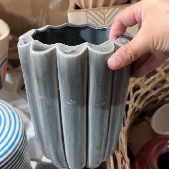 陶瓷花瓶摆件外贸出口微瑕捡漏高18口12公分