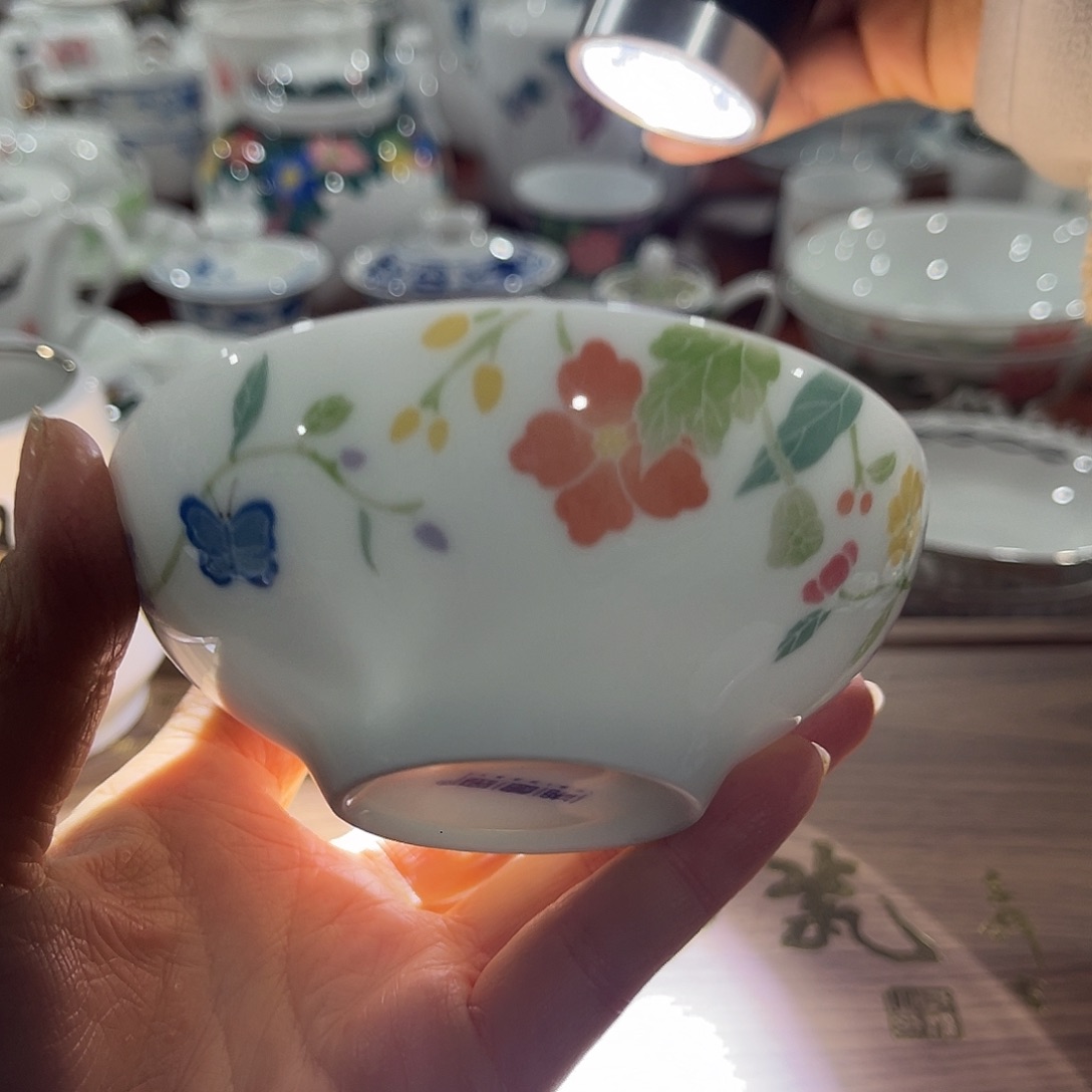 醴陵瓷直播供货基地手绘10厘米