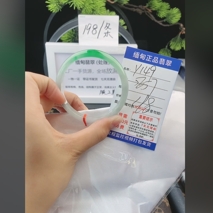 Y149甸翡翠手镯处理198/条【一物一证】实物以直播间为准