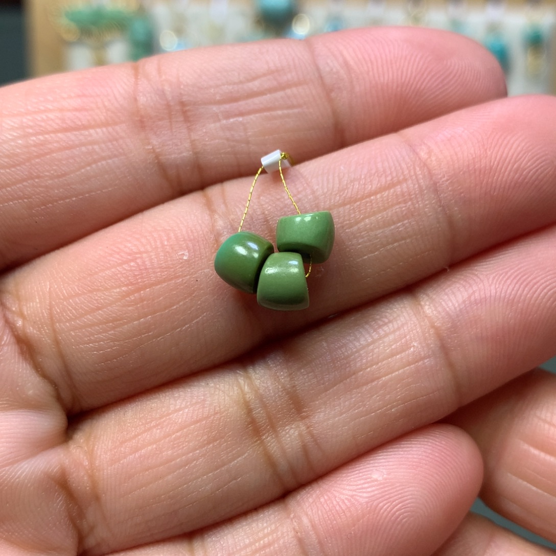 未镶嵌绿松石大肠5-6mm