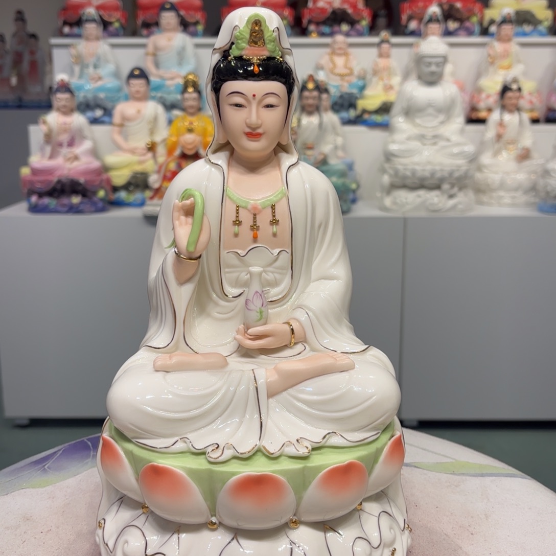 摆件瓷摆件观音12