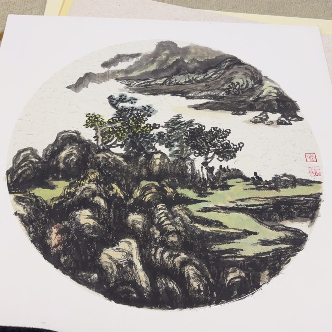 国画50-50卡纸作品艺