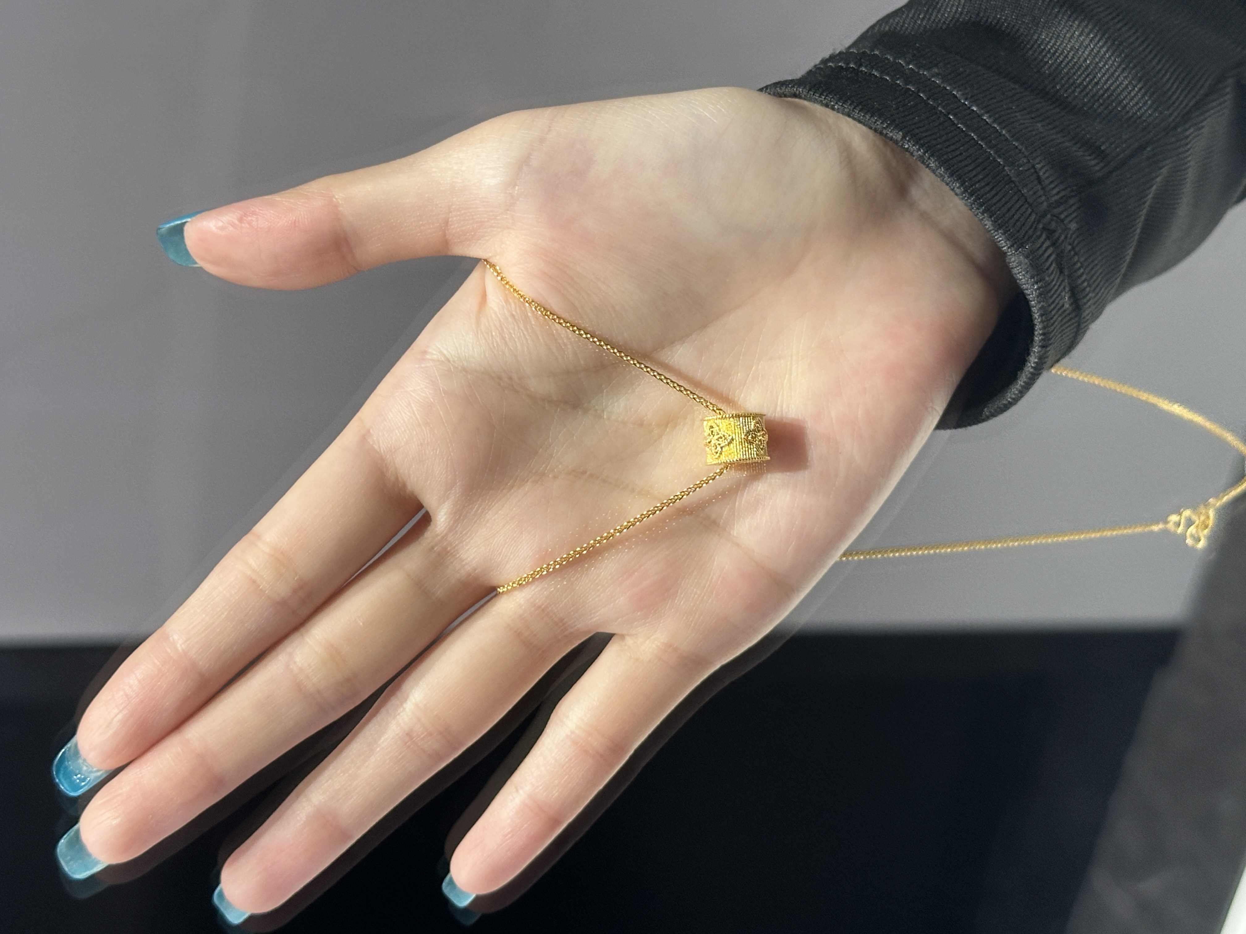 坠链均足银 【丝织锦套链】2025新款时尚清新精美坠链