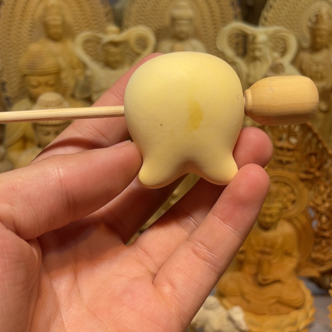黄杨木瑕疵小木鱼