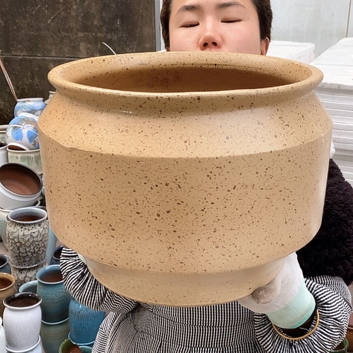 紫砂花盆瑕疵口29高24