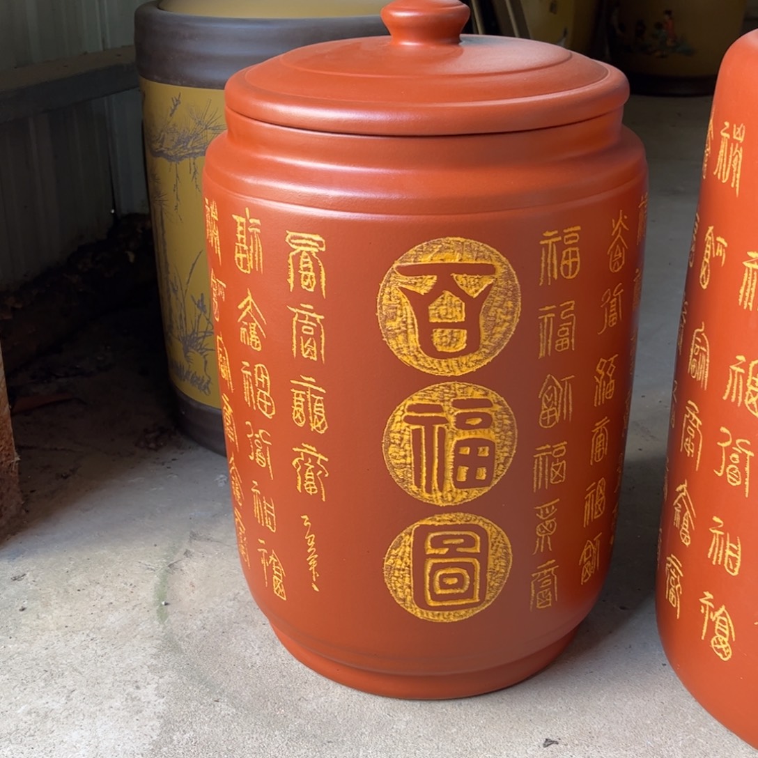 紫砂茶叶罐23 饼茶叶罐