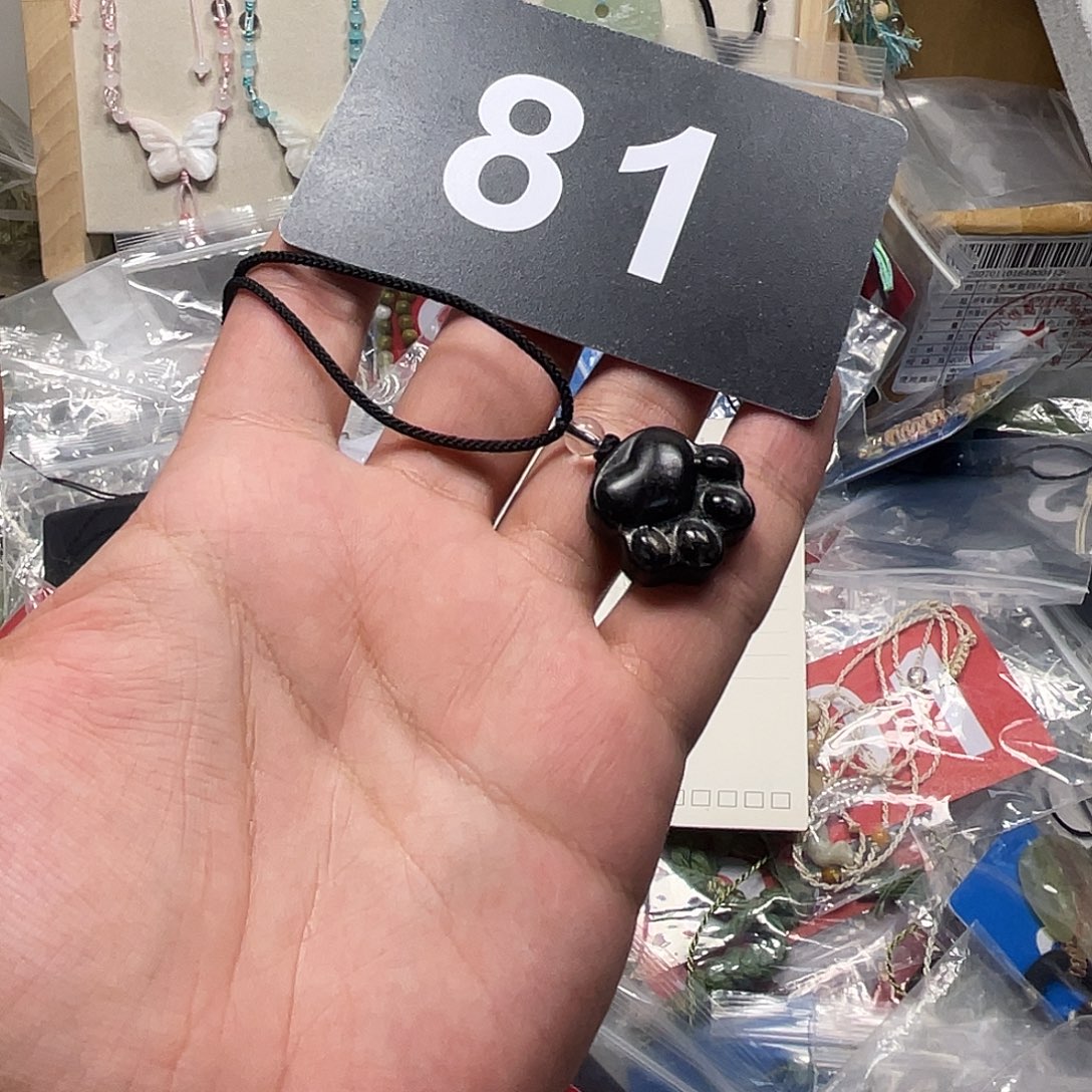 蛇纹石玉合金颈饰