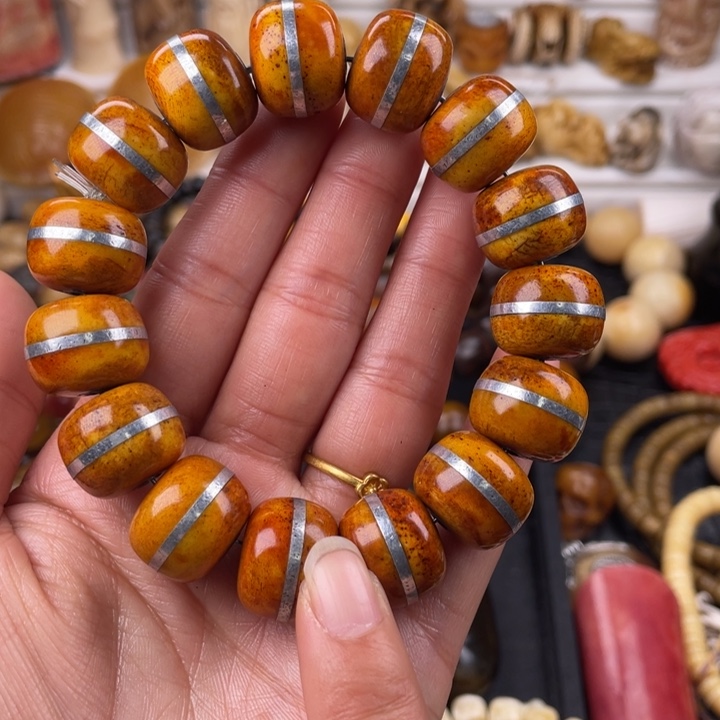 驼骨其他牛骨桶珠镶嵌18