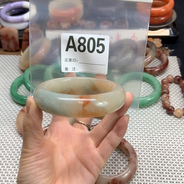 夢***影石英质玉未镶嵌手镯