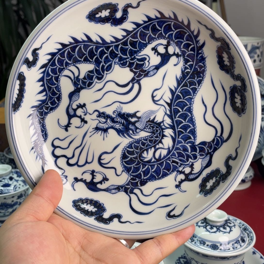 元青花铠甲龙壶承