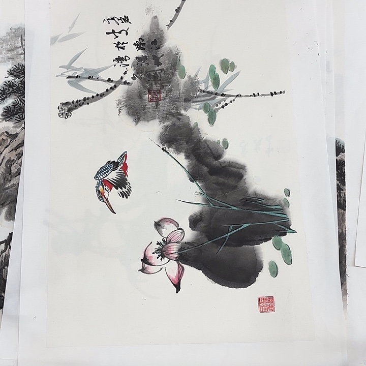 国画花鸟等多种鸟类和鸟类的栖息