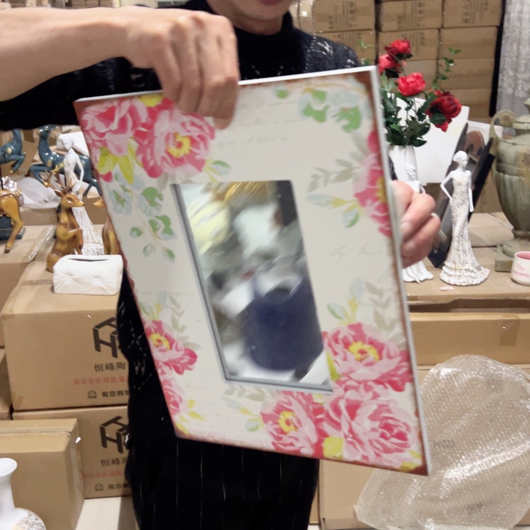 红陶红陶红陶红陶实木镜子