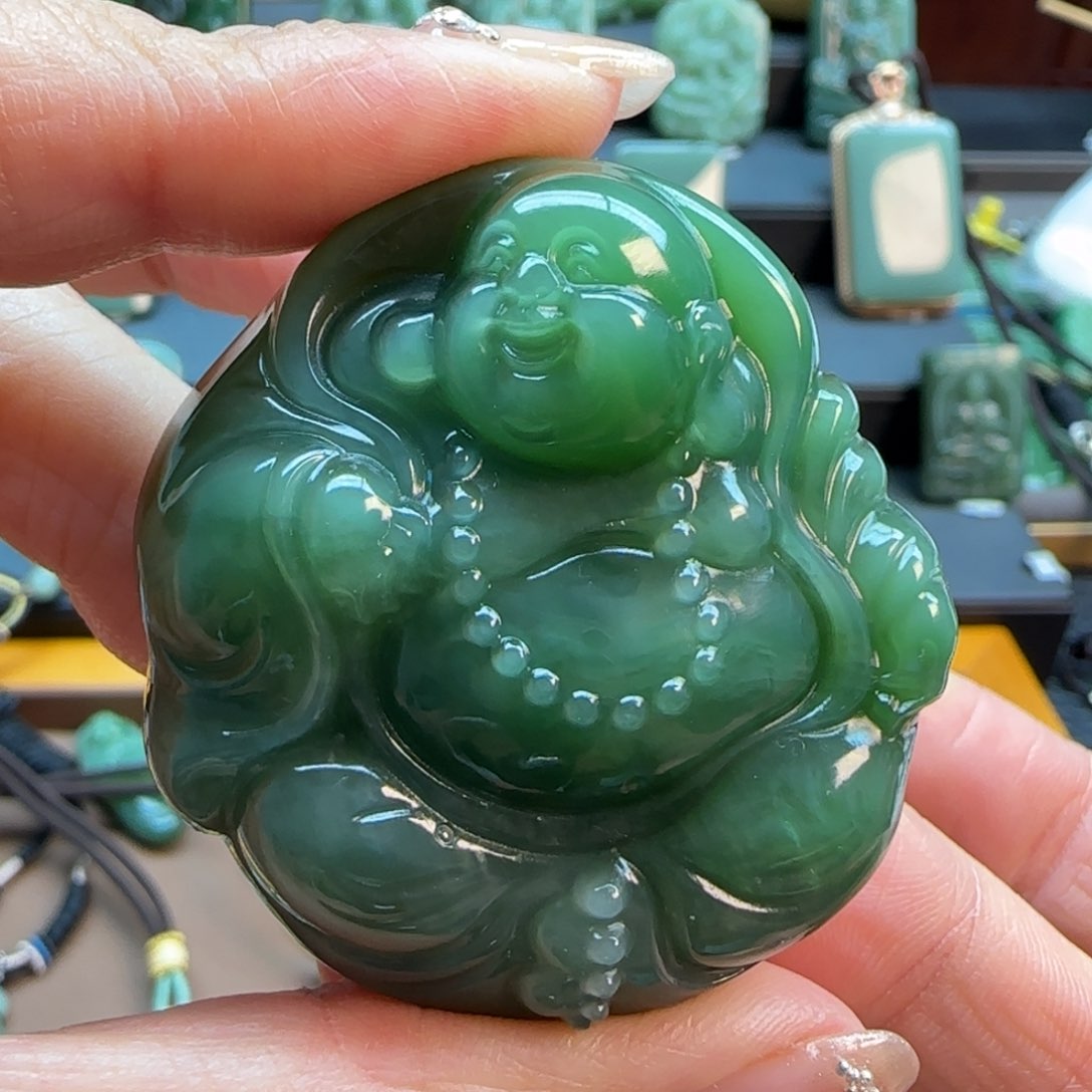 和田玉（碧玉）吊坠(不含链)未镶嵌