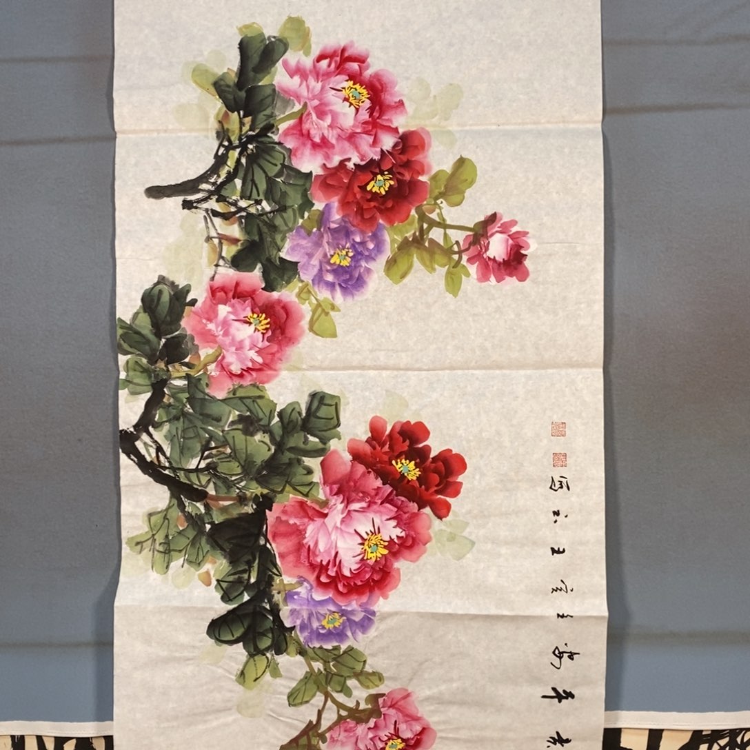 国画533牡丹花盛开的时候