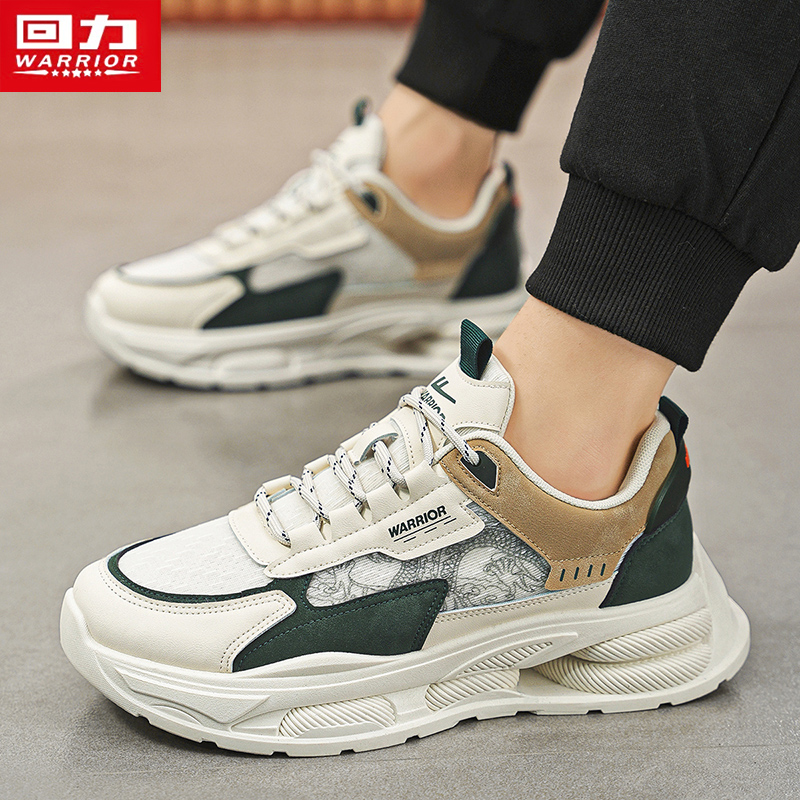 回力厚底男鞋夏季透气2025新款老爹鞋子男款增高网面运动休闲潮鞋