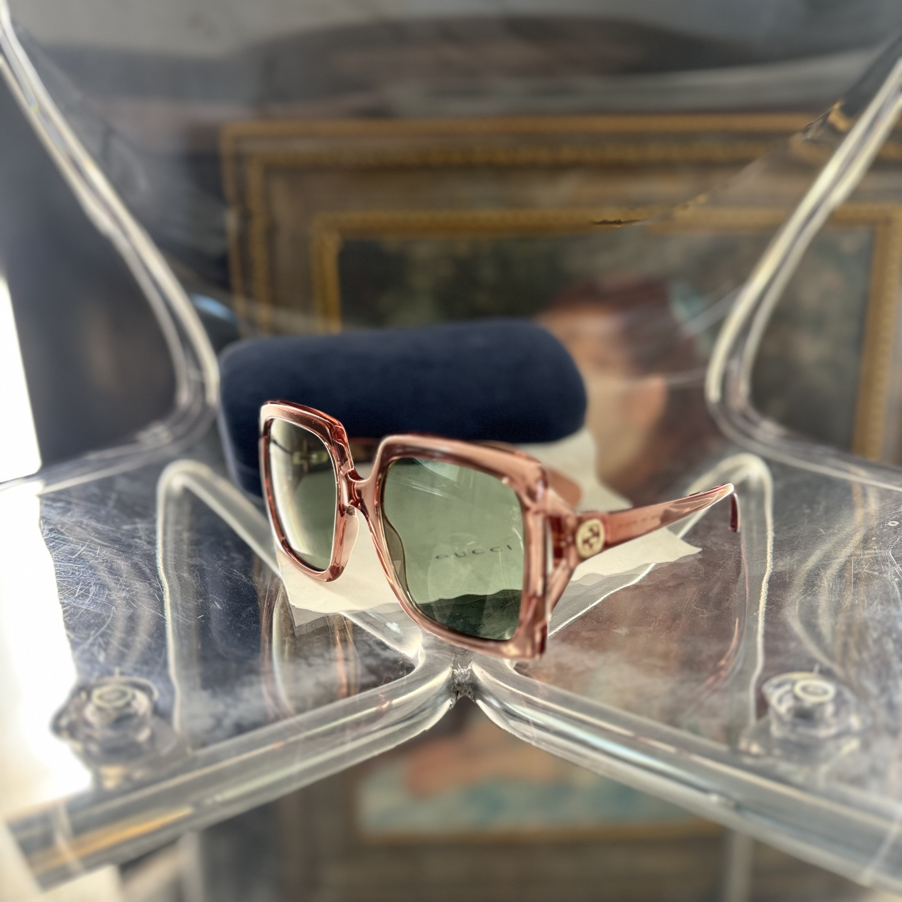 99新 GUCCI/古驰 复燃精选/方形渐变墨镜太阳镜