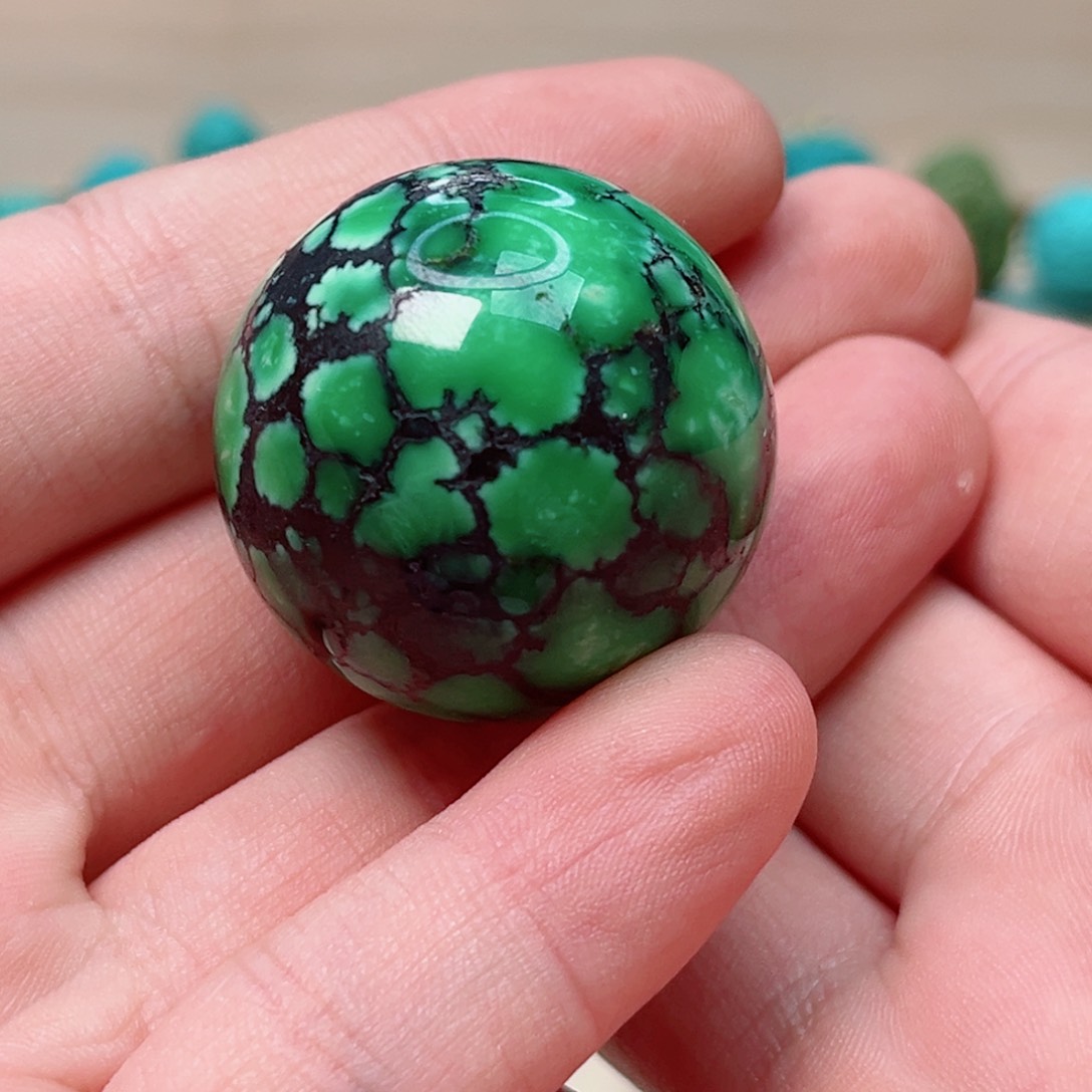 绿松石30.6圆珠未镶嵌