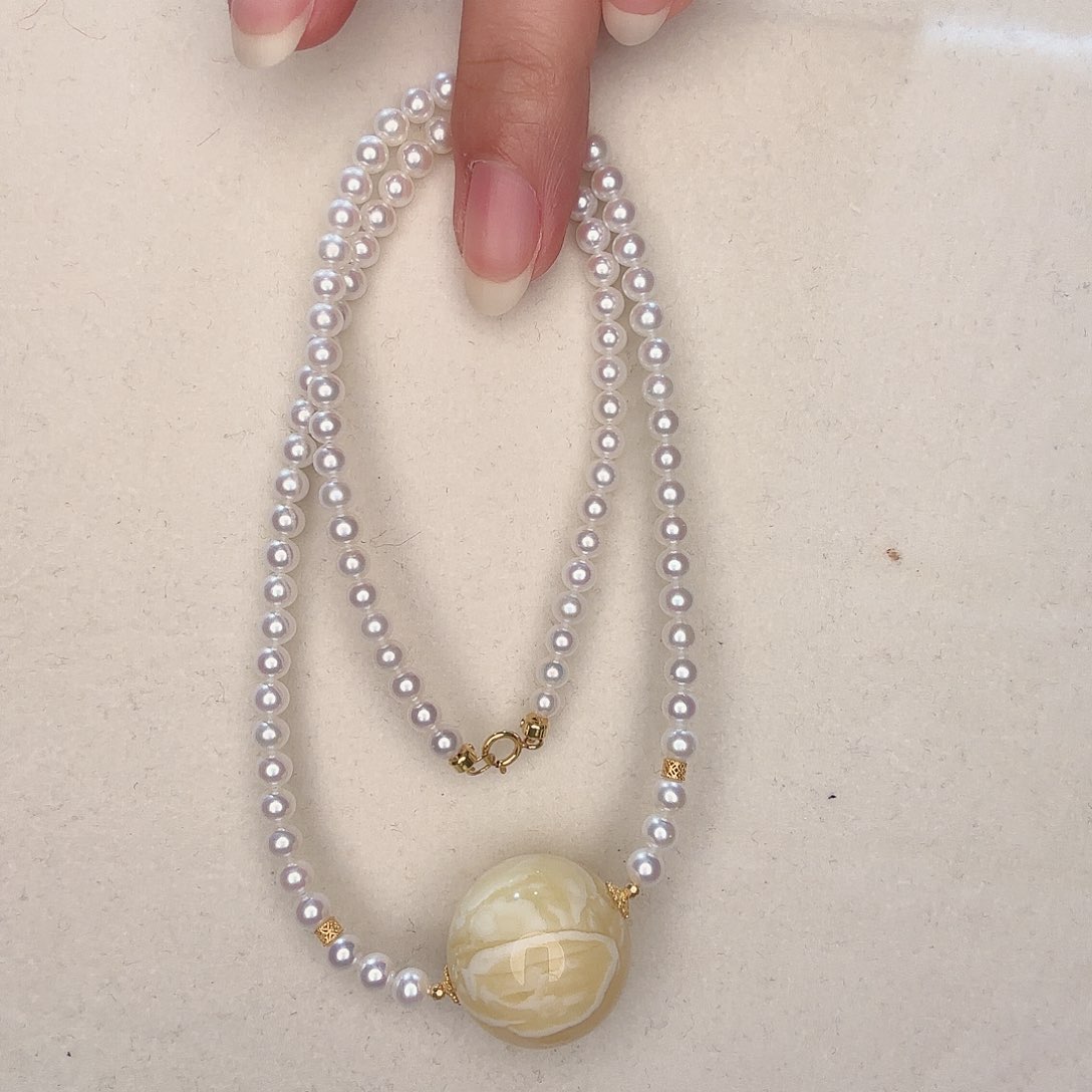 蜜蜡颈饰未镶嵌蜜蜡项链