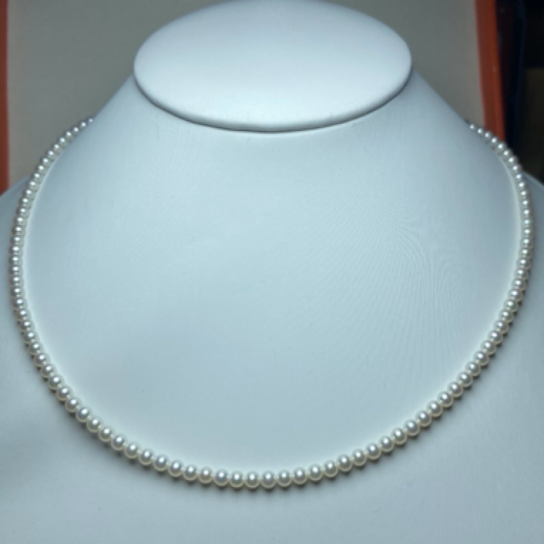 淡水珍珠小米链，3-3.5mm，搭配s925银扣，时尚百搭，春夏季百搭爆品