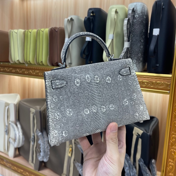 19cm女生包包蜥蜴皮女包原花色包包全手缝女包