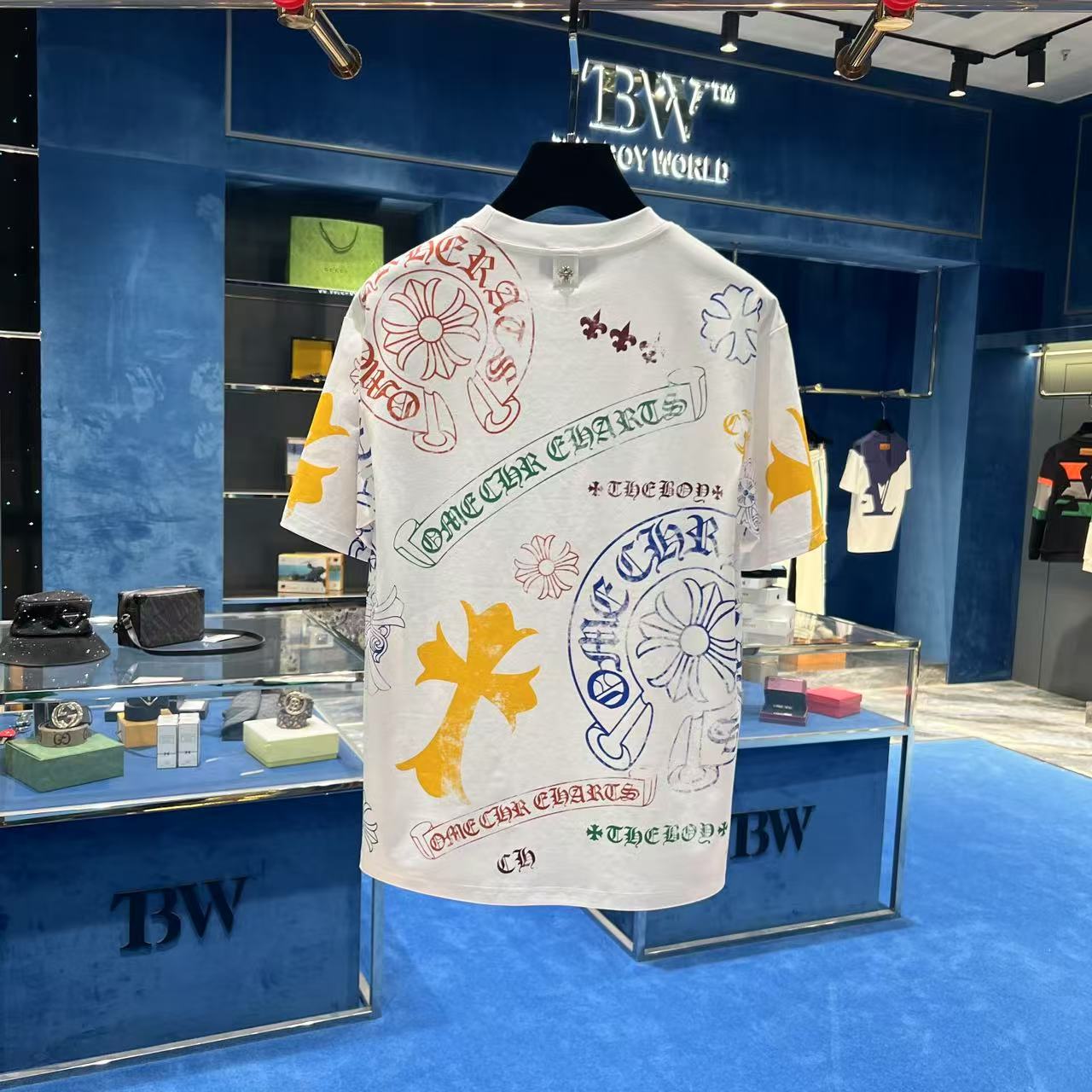 BO【短袖】2025夏季新品高级感时尚百搭重工短袖25072