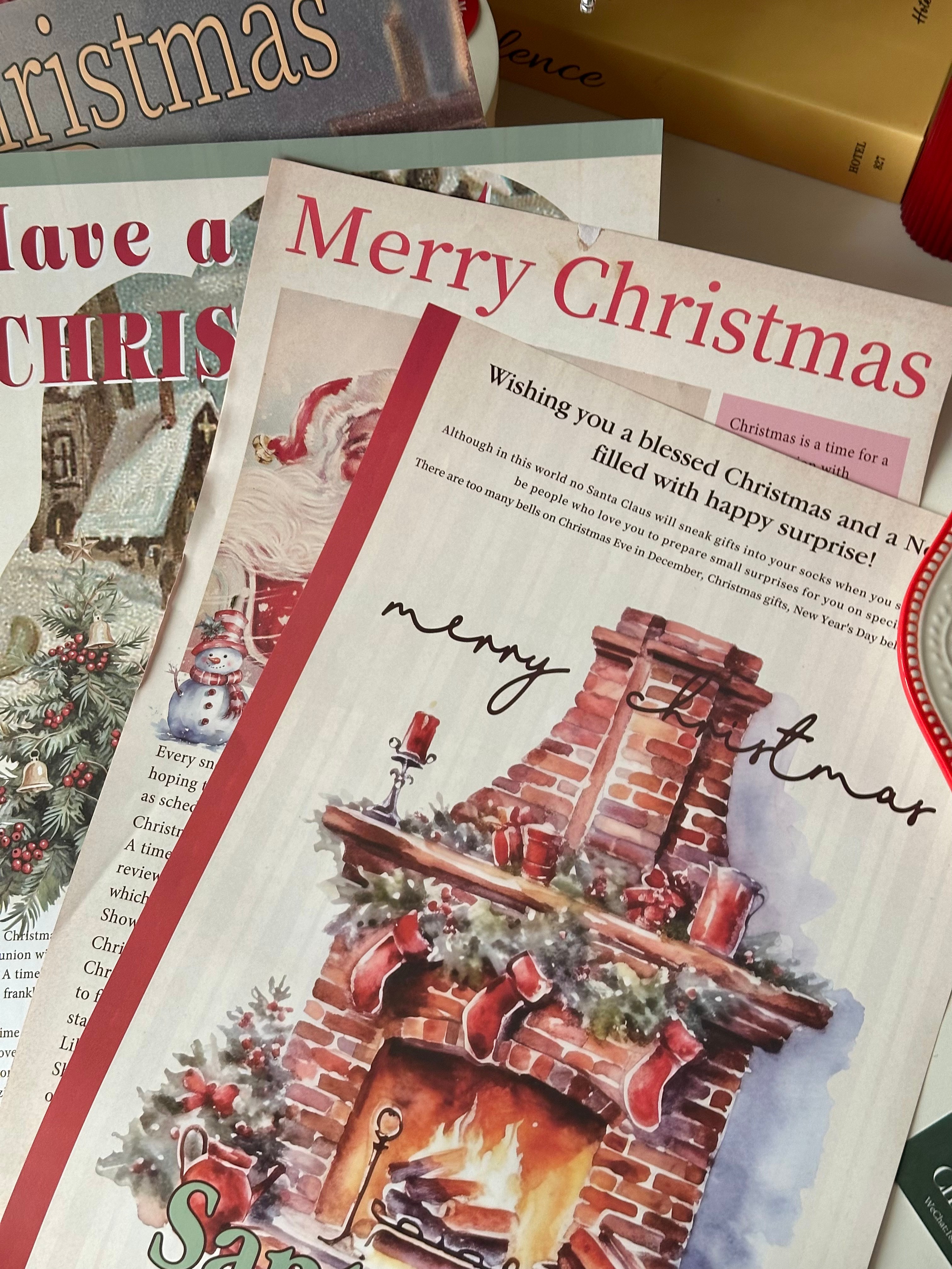 圣诞雪国系列包装纸平安夜鲜花束礼品diy牛皮包花纸花店包装材料