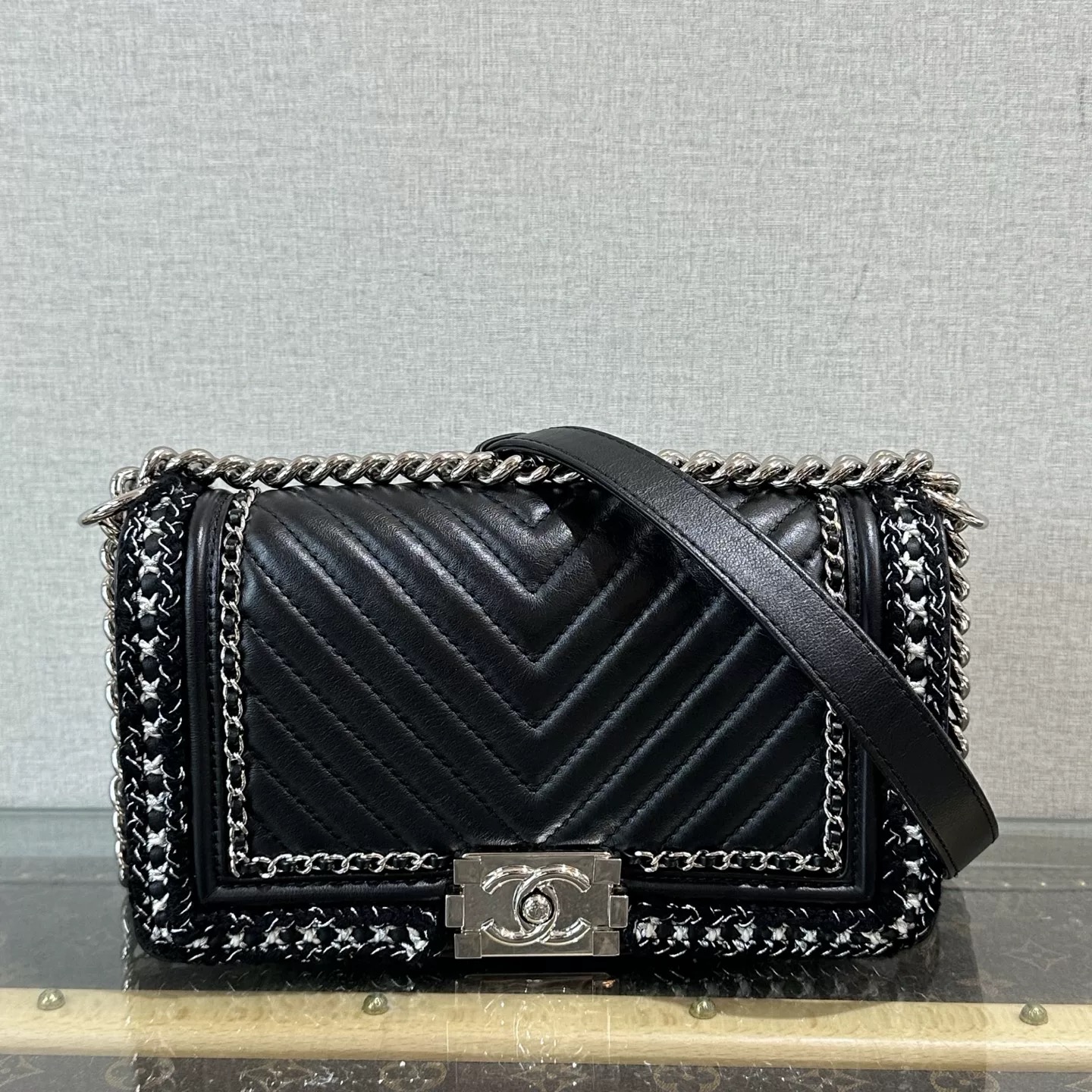 95新 Chanel/香奈儿 拾锦奢品中号leboy单肩包