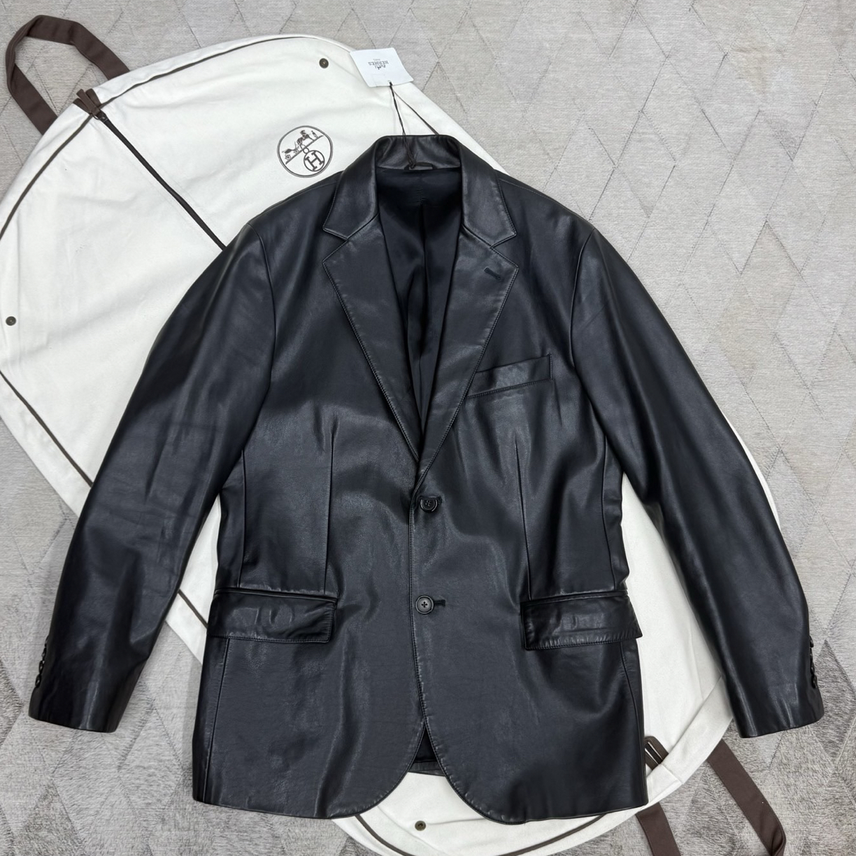 未使用 Hermes/爱马仕 134879 小牛皮西服夹克外套