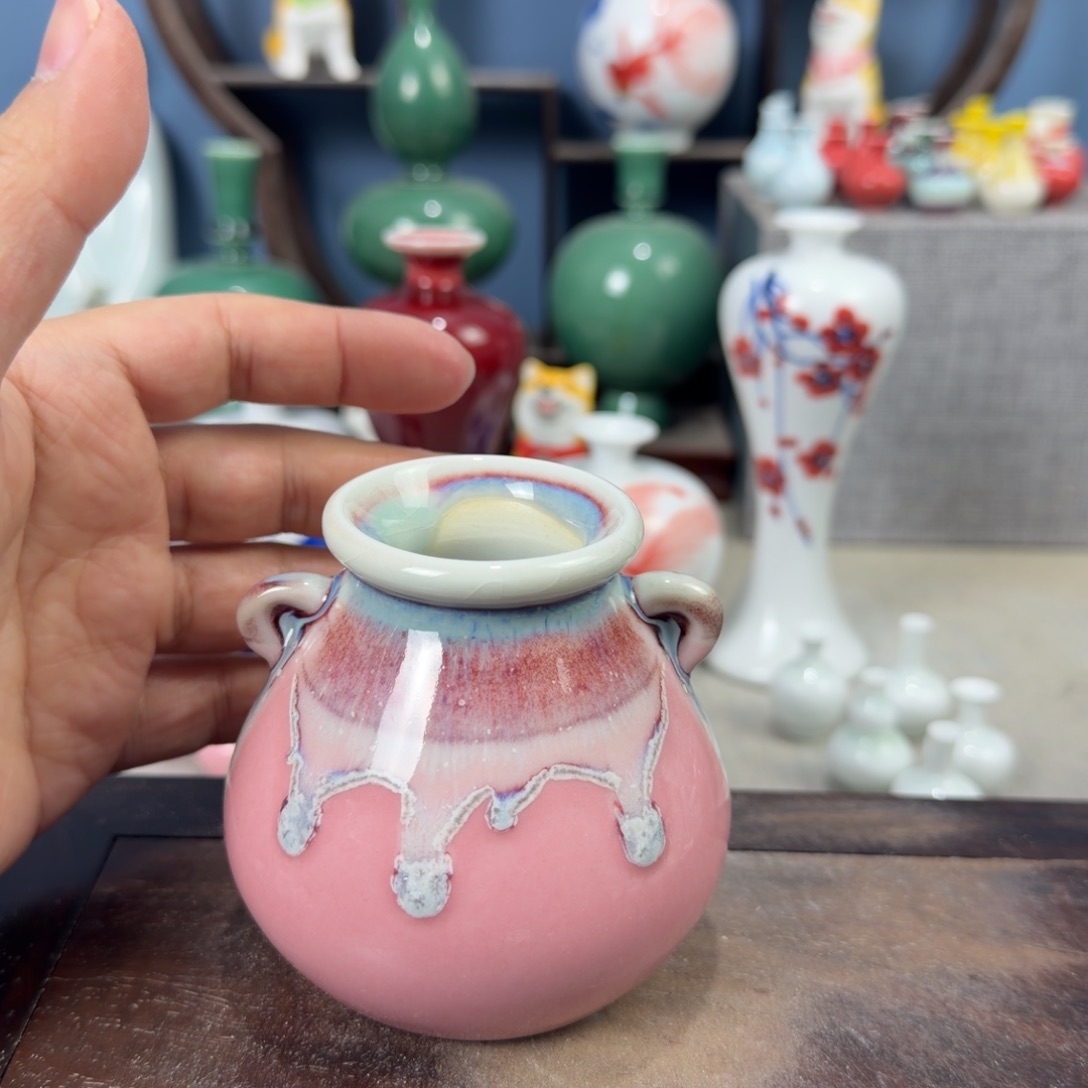 陶瓷手工小花器摆件