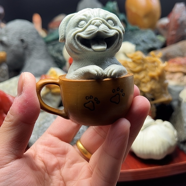 东北石松花石摆件