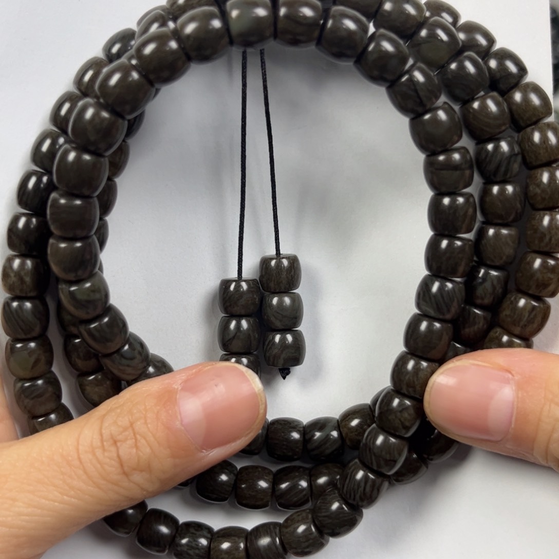 和田玉手链未镶嵌卡8直切108颗