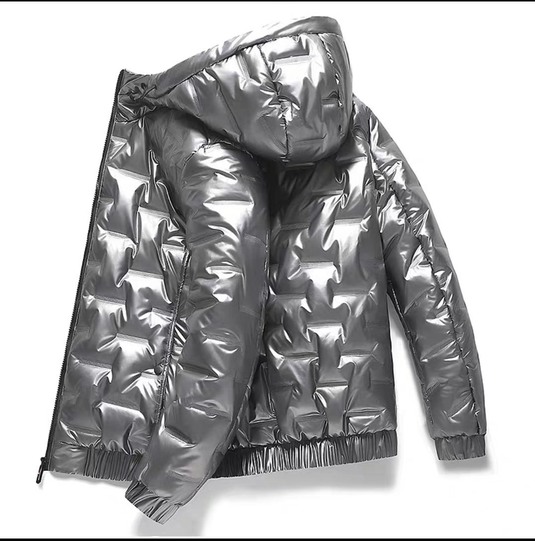 亮面棉衣男连帽潮流青少年冬季加厚保暖免洗羽绒棉服外套DP012