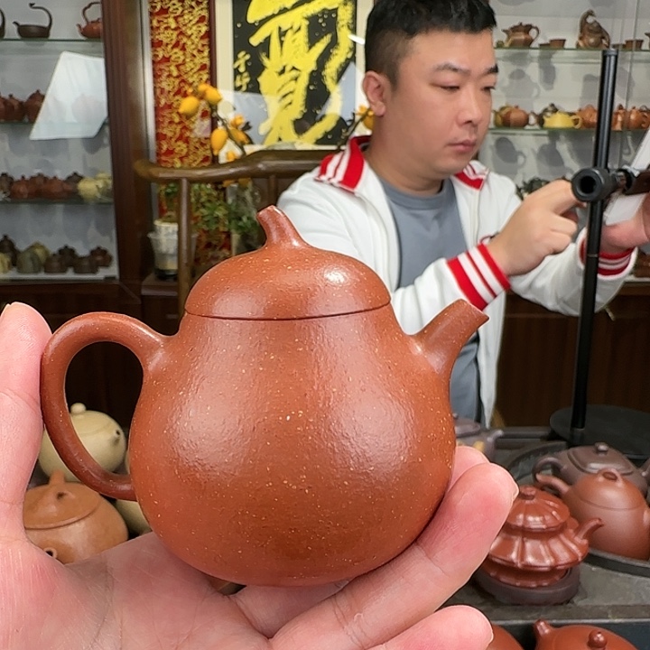 紫砂茶壶茄瓜降坡