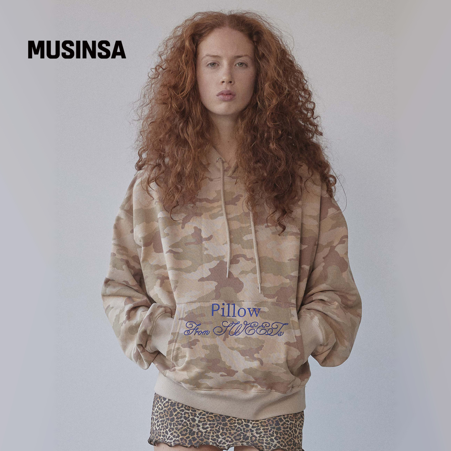 SCULPTOR 韩国25秋冬迷彩连帽卫衣休闲潮流迷彩连帽衫 MUSINSA