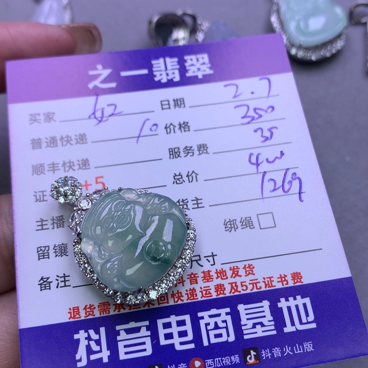 翡翠颈饰银S925镶嵌如*