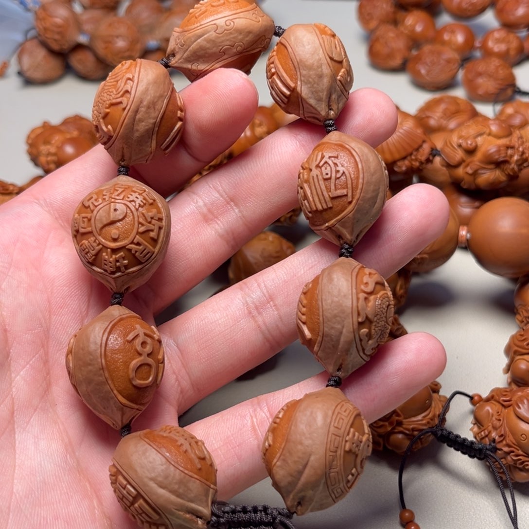 无***相橄榄核手串四象八卦